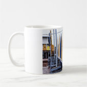 Montaukのビーチのヴィンテージのサーフボード コーヒーマグカップ (左)