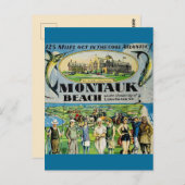 Montauk Beach Long Island Postcard ポストカード (正面/裏面)