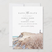 MONTAUK NEW YORK水の色のビーチ日付を保存 招待状 (正面)