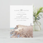 MONTAUK NEW YORK水の色のビーチ日付を保存 招待状 (スタンド正面)