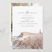 MONTAUK NEW YORK水の色のビーチ日付を保存 招待状 (正面/裏面)