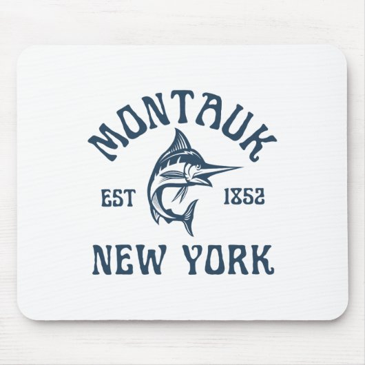 Montauk New York Fishing Marlin Travel Fish Beach  マウスパッド (正面)