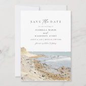 MONTAUK NEW YORK Water Colorビーチ日付の保存 招待状 (正面)