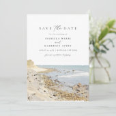 MONTAUK NEW YORK Water Colorビーチ日付の保存 招待状 (スタンド正面)