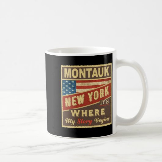 Montauk Ny Its Where My Story Begins  コーヒーマグカップ (右)