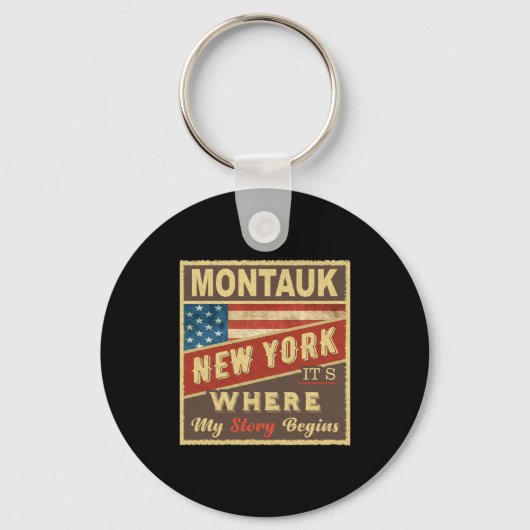 Montauk Ny Its Where My Story Begins _1  キーホルダー (正面)