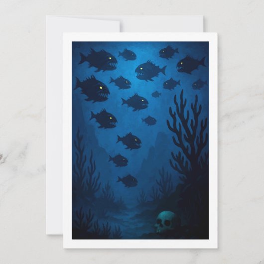 Montauk Salvage Co. Piranha Card 5x7 セーブザデート (正面)