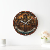 Montauk Salvage Co Pirate Clock ラージ壁時計 (ホーム)