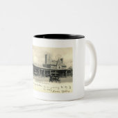 Montclairの駅、ニュージャージーの1905年のヴィンテージ ツートーンマグカップ (正面右)