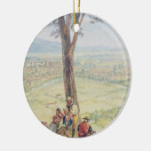 Monteマリオ、c.1818からのローマ(w/c鉛筆に セラミックオーナメント (左)