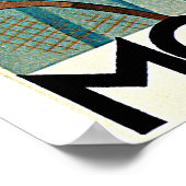 Monte-Carlo Art Deco Tennis Poster ポスター (角)