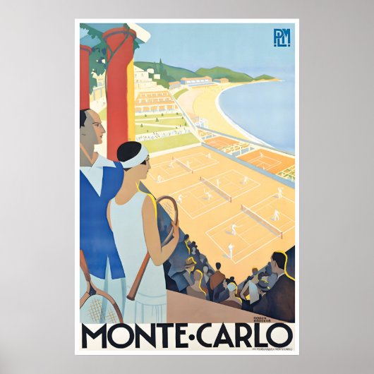 Monte Carlo Art Roger Broders Travel Poster Monaco ポスター (正面)
