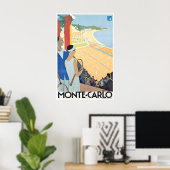 Monte Carlo Art Roger Broders Travel Poster Monaco ポスター (ホームオフィス)