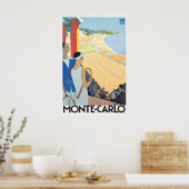 Monte Carlo Art Roger Broders Travel Poster Monaco ポスター (キッチン)