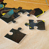 Monte Carlo Monaco Tennis Vintage Travel ジグソーパズル (側面)