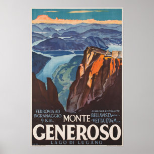 Monte Generoso,スイス,旅行ポスター ポスター