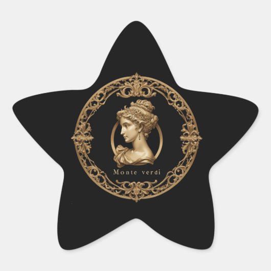 Monte Verdi Wein Quadratischer Aufkleber 星シール (正面)