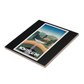 Montecatiniのイタリアのヴィンテージ旅行ポスター タイル (側面)