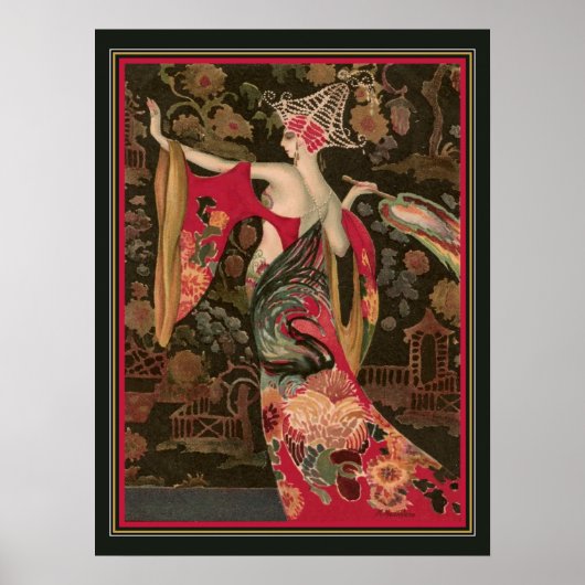 Montedoro-Art Deco Asian Fashion ポスター (正面)