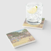 Montego Bay,ジャマイカヴィンテージ写真 – Doctor's Cave ストーンコースター (横)