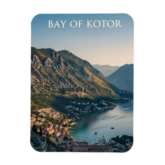 Montenegro Bay of Kotor Travel マグネット (縦)
