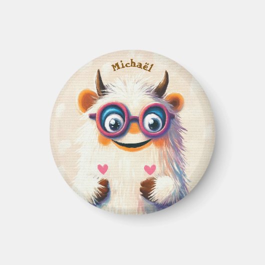 Monter Valentine's Day Heart Badge Kids School  マグネット (正面)