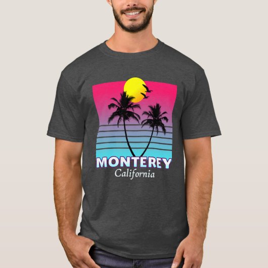 Monterey California Beach Summer Souvenir Oversize Tシャツ (正面)