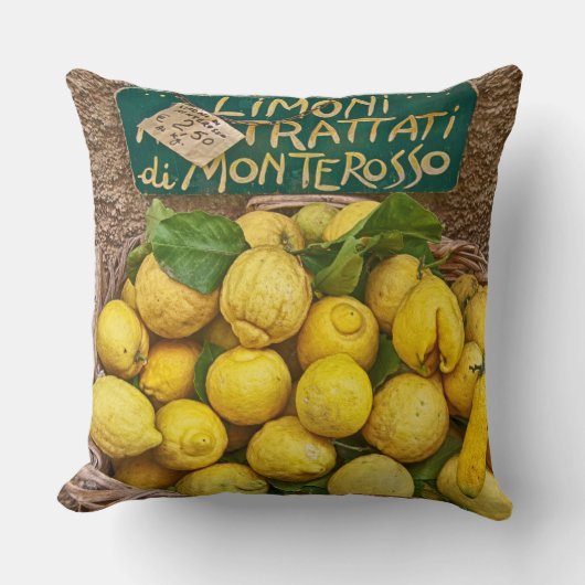Monterossoレモン綿の装飾用クッション クッション (正面)