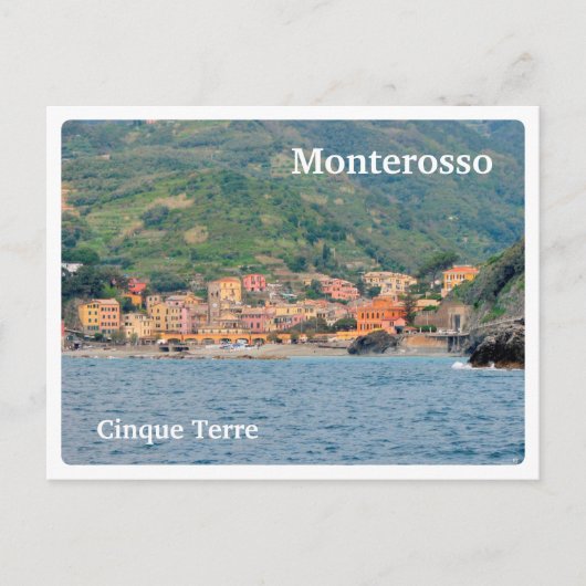 MONTEROSSO – イタリアCINQUE TERRE – ビューから –  ポストカード (正面)