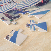 Monterosso al Mare Cinque Terreイタリアビーチ写真 ジグソーパズル (側面)