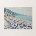 Monterosso al Mare Cinque Terreイタリアビーチ写真 ジグソーパズル<br><div class="desc">カラフルの傘とターコイズの青い水とイタリアのCinque Terre、Monterosso al Mareの豪華なビーチの写真。</div>