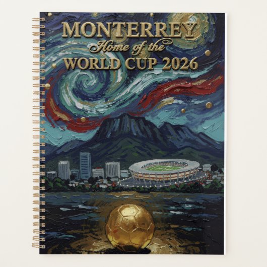Monterrey 2026 Soccer  Luxury Football Wall Art プランナー手帳 (正面)