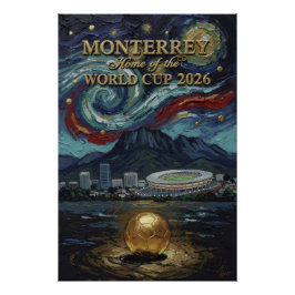 Monterrey 2026 Soccer  Luxury Football Wall Art ポスター