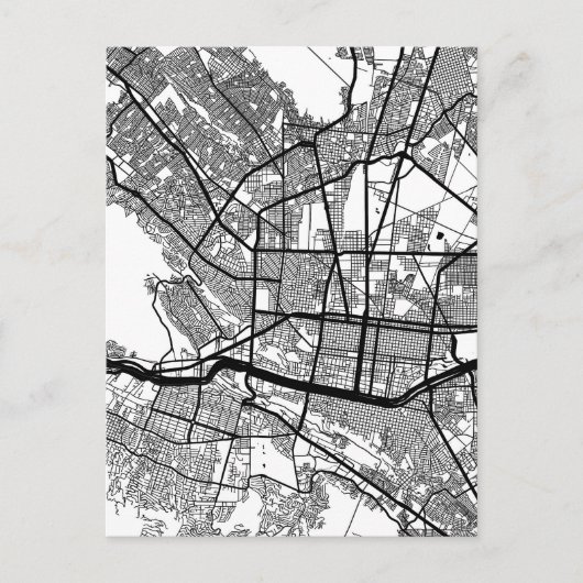 Monterrey Mexico City Map ポストカード (正面)