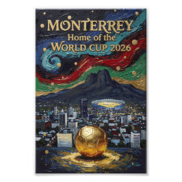 Monterrey Soccer Art 2026 Stadium City Design フォトプリント