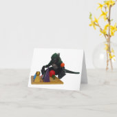 Montessaurus & Grammar Solidsノートカード カード (黄色い花)