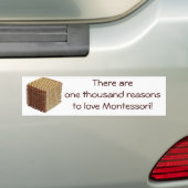 Montessoriのバンパーステッカーを愛する千の理由 バンパーステッカー (車上)