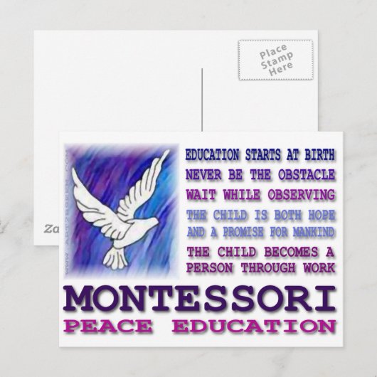 Montessoriの鳩 ポストカード (正面/裏面)