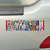 Montessoriへのすべてのシンボルや象徴ポイント! バンパーステッカー (車上)
