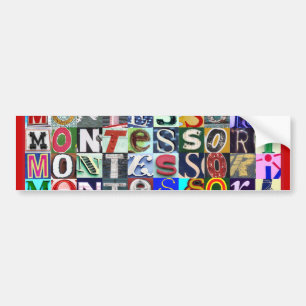 Montessoriへのすべてのシンボルや象徴ポイント! バンパーステッカー