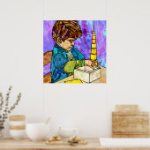 Montessori Sensorial Material:ノーブレスシリンダ ポスター (キッチン)