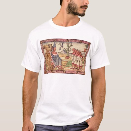 Montezuma IIおよびスペインのな彼の公使 Tシャツ (正面)