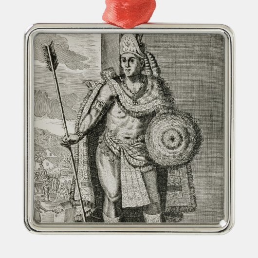 Montezuma IIのポートレート メタルオーナメント (正面)