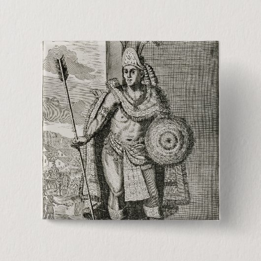 Montezuma IIのポートレート 缶バッジ (正面)