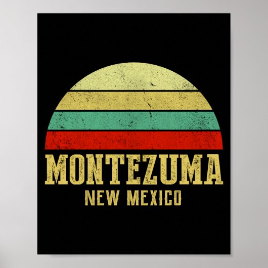 Montezuma New Mexico Vintage Retro Sunset ポスター (正面)