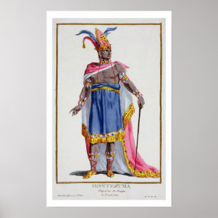 Montezuma, the Emperor of Mexico (1466-1520) 1780 ポスター