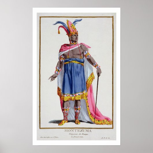 Montezuma, the Emperor of Mexico (1466-1520) 1780 ポスター (正面)