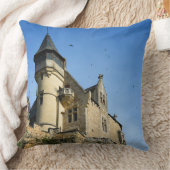 Montfortの城、ドルドーニュ県、フランス クッション (ブランケット)