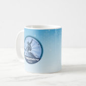 Montgenèvre Station de ski - Skieur コーヒーマグカップ (正面左)