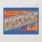 Montgomery AL Retro Greeting ポストカード (正面)